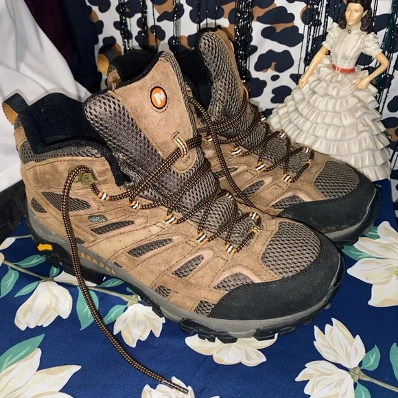 MERRELL MENS MOAB 3 MID WATERPROOF HIKING BOOTS - Picture 4 of 15